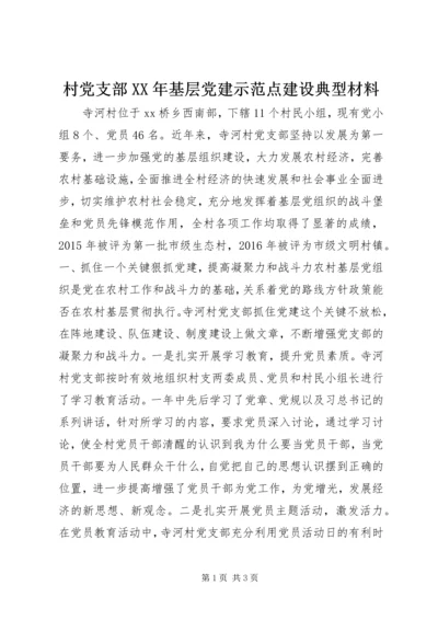 村党支部XX年基层党建示范点建设典型材料.docx