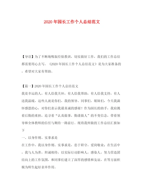 精编之年园长工作个人总结范文.docx