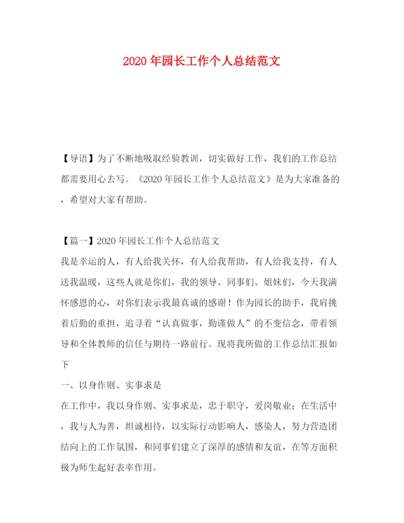 精编之年园长工作个人总结范文.docx