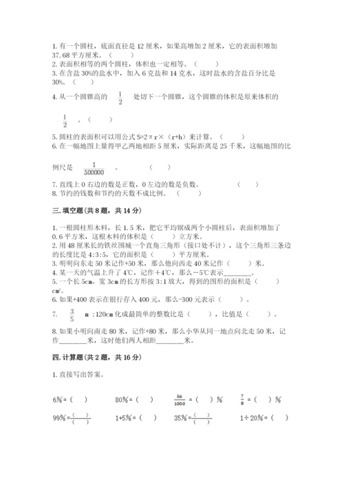 小升初数学期末测试卷附参考答案【满分必刷】.docx