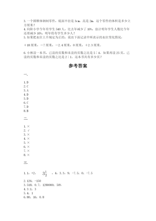 北师大版六年级数学下学期期末测试题精品【夺冠系列】.docx
