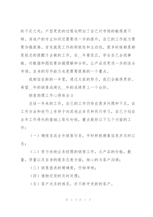 销售助理工作心得体会范文.docx