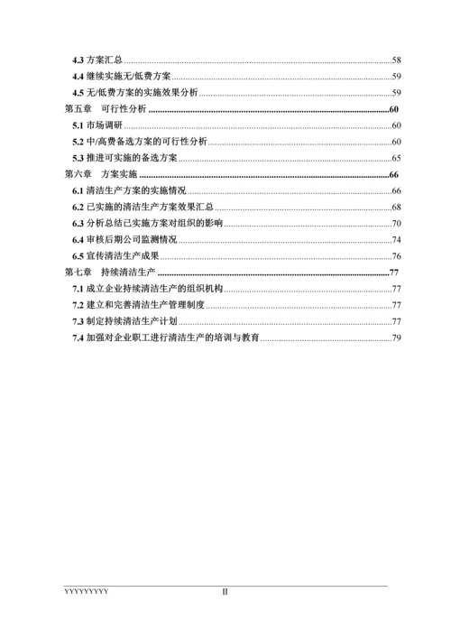 塑料化纤有限公司清洁生产审核报告.docx