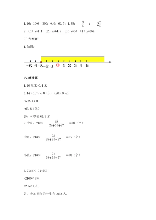 人教版六年级下册数学期末测试卷（夺冠系列）word版.docx