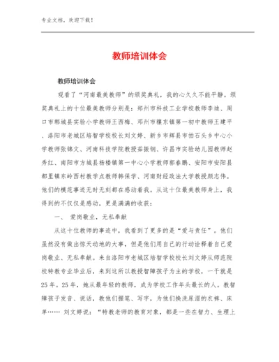 教师培训体会优选范文6篇合集.docx