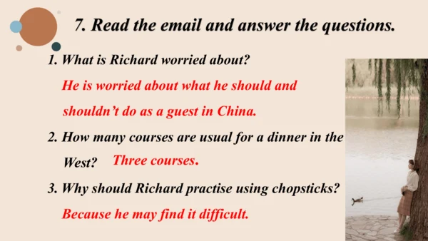 Module 6 Eating together Unit 3 Language in use  课
