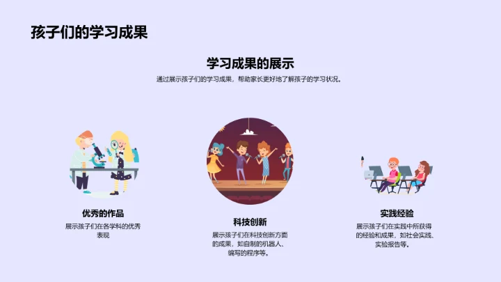 孩子学期成长概览PPT模板