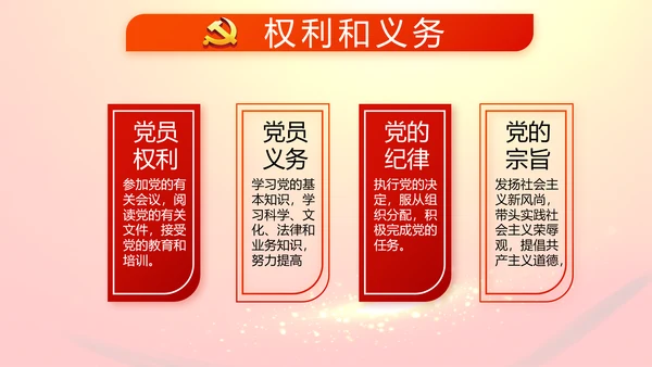 红色党支部党员大会换届选举工作总结动态PPT