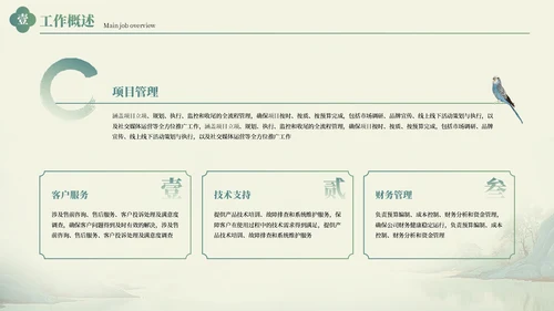 绿色中国风工作总结汇报通用PPT模板