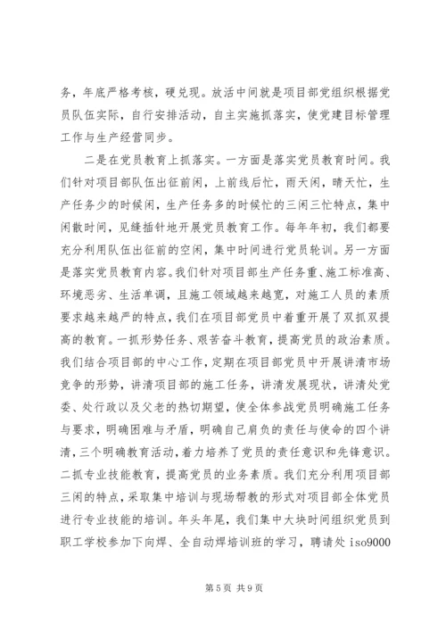 基层组织项目部工作报告.docx