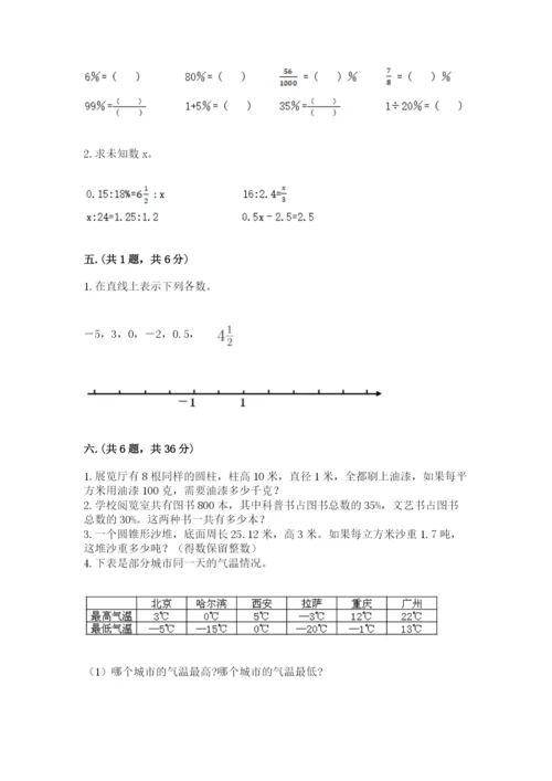 人教版六年级数学小升初试卷精品【名校卷】.docx