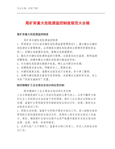 尾矿库重大危险源监控制度规范大合辑.docx