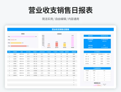 营业收支销售日报表6