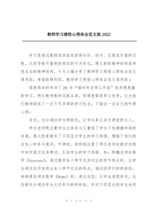 教师学习感悟心得体会范文版2022.docx