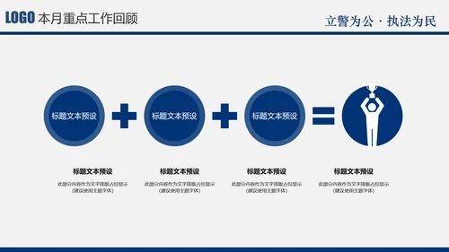 蓝色庄严大气公安警察特警武警民警PPT