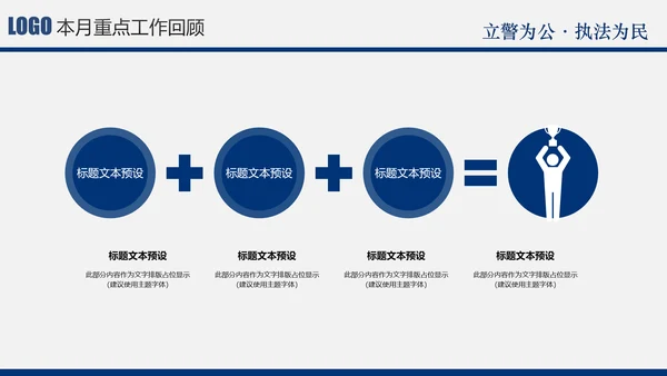 蓝色庄严大气公安警察特警武警民警PPT