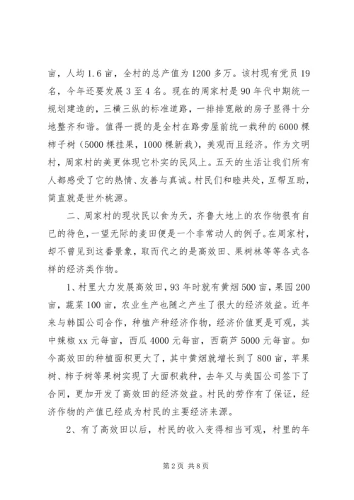 周家村之行——工程学院三下乡实践报告.docx