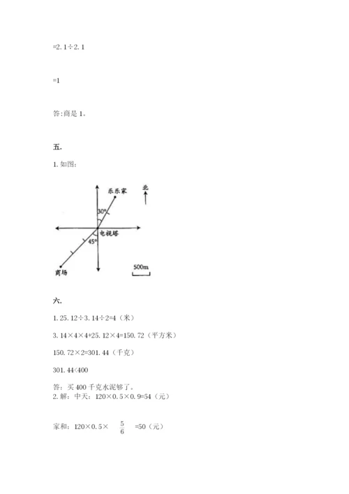 小学六年级数学摸底考试题ab卷.docx