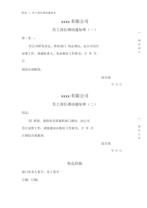 单位公司企业规章制度员工内部调动管理规定.docx