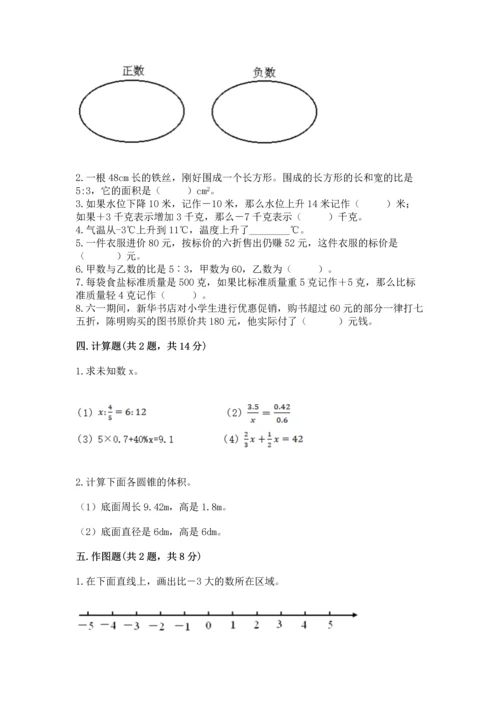 人教版六年级下册数学期末测试卷附答案（b卷）.docx