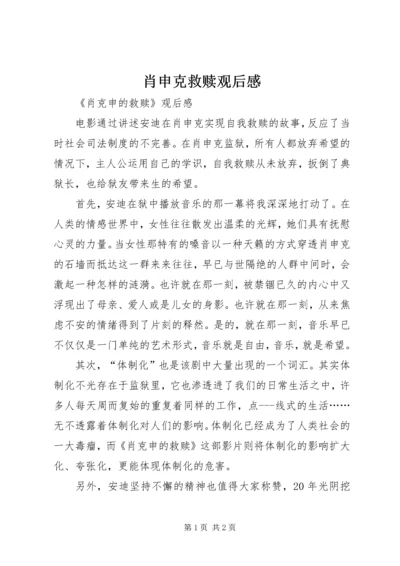 肖申克救赎观后感 (5).docx