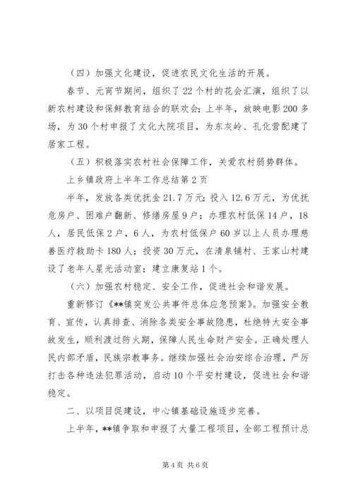 乡镇政府上半年工作总结.docx