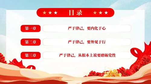 严于律己是党员干部的必修课党课课件ppt党建