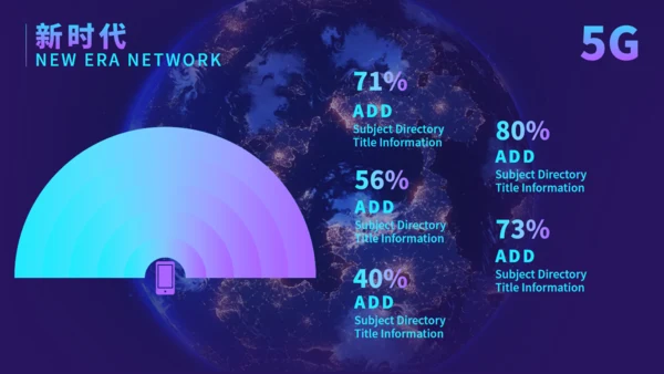 5G智能通讯网络互联网科技全球发布会通用PPT