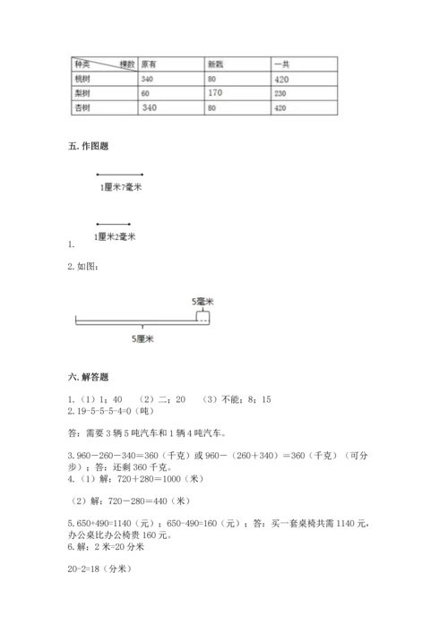 人教版三年级上册数学期中测试卷精品【综合题】.docx