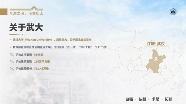 武汉大学通用汇报PPT模版