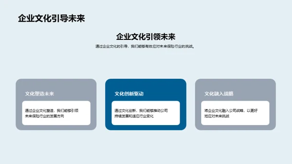 企业文化与保险行业未来