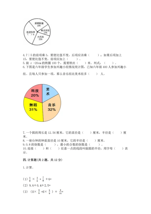 人教版六年级上册数学期末测试卷附参考答案（巩固）.docx