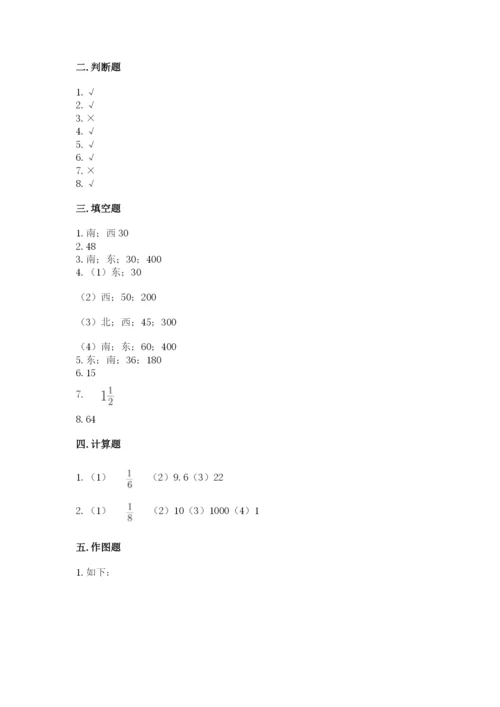 人教版六年级上册数学期中考试试卷及答案【真题汇编】.docx