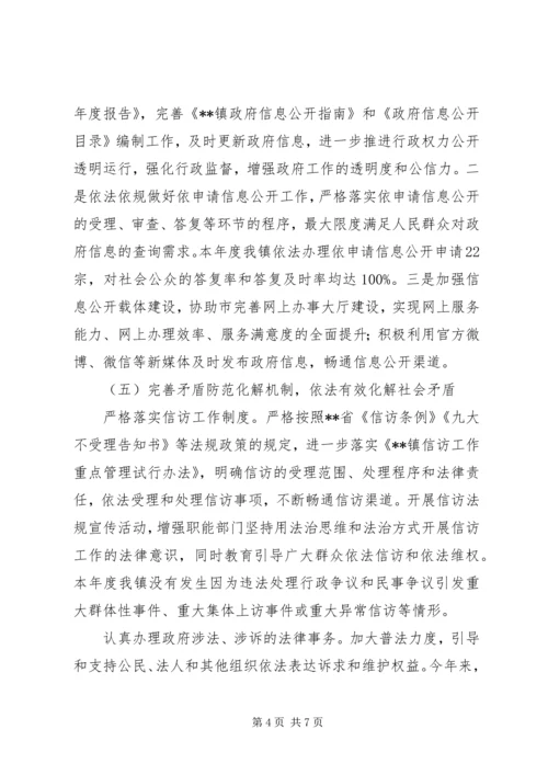 乡镇法治政府建设情况报告.docx