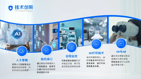 蓝色商务风康复医疗产品使用指南PPT