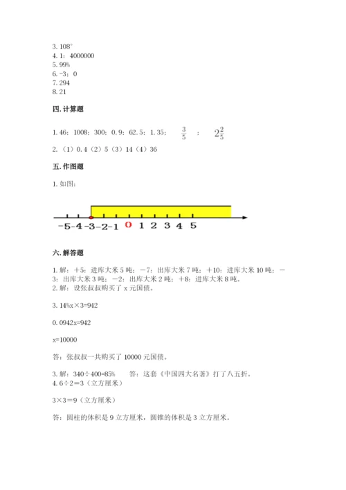 六年级下册数学期末测试卷【名师推荐】.docx