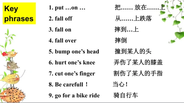 Module 9 Unit 2 I bumped my head.  课件(共34张PPT)