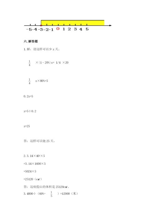 孟连傣族拉祜族佤族自治县六年级下册数学期末测试卷完整版.docx
