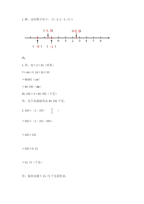 小学数学六年级下册竞赛试题精品【典型题】.docx
