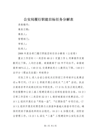 公安局履行职能目标任务分解表.docx