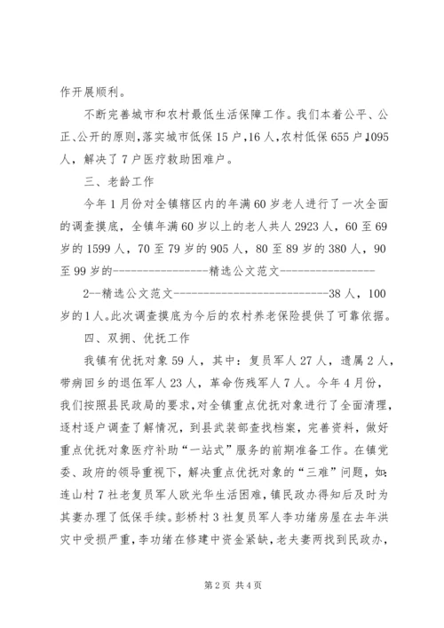 乡镇民政办工作汇报.docx