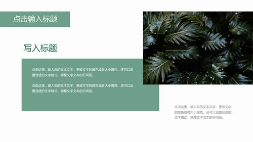 植物年终总结模版PPT模板