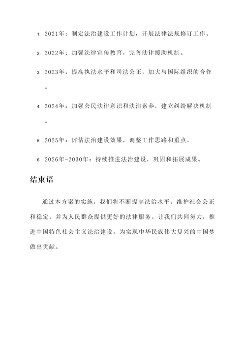 法治建设工作部署方案