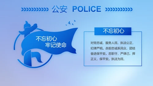 忠诚正义秉公执法公安警察动态PPT