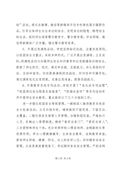 学校园安全月第一周活动情况汇报 (2).docx