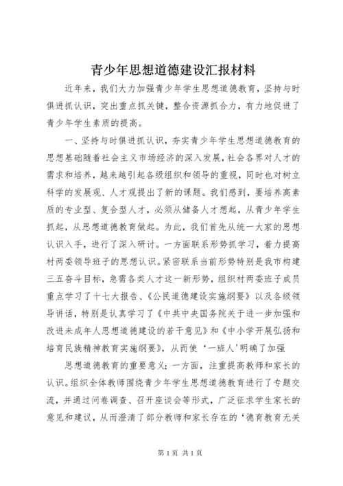 青少年思想道德建设汇报材料 (5).docx