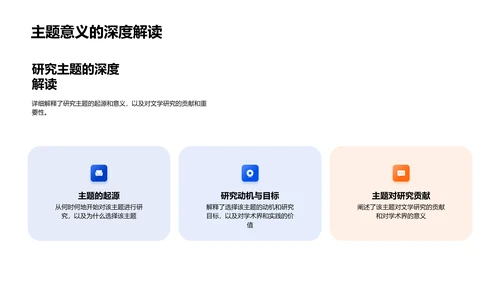 文学研究开题报告PPT模板