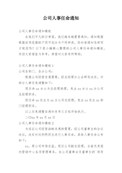 公司人事任命通知_1.docx