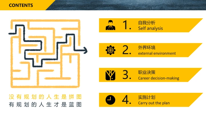 个性化大学生职业生涯规划PPT