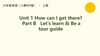 Unit 1 How can I get there Part B   Let's learn & 